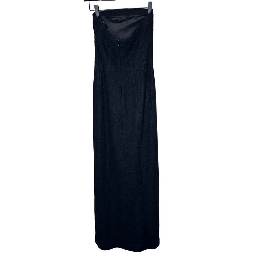 Banana Republic 100% Wool Sleeveless Maxi Dress Gown Vintage Size 2 Black Witchy - Picture 2 of 15